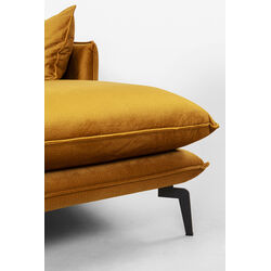 Ecksofa Monza Rechts Velvet Curry 296cm