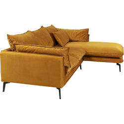 Ecksofa Monza Rechts Velvet Curry 296cm