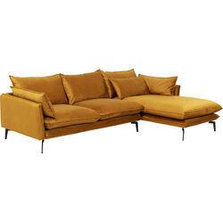 Ecksofa Monza Rechts Velvet Curry 296cm