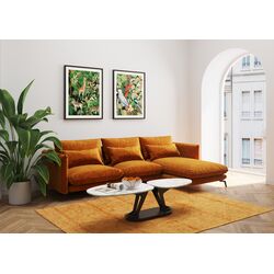 86293 - Ecksofa Monza Rechts Velvet Curry 296cm