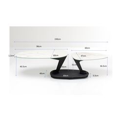 Couchtisch Franklin Weiß 150x58cm