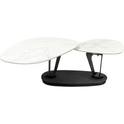 Table basse Franklin blanc 150x58cm