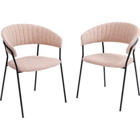 Chair with Armrest Belle Rose (2/Set)