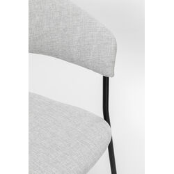 Chair with Armrest Belle Light Grey (2/Set)