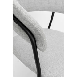 Chair with Armrest Belle Light Grey (2/Set)