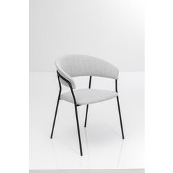 Chair with Armrest Belle Light Grey (2/Set)
