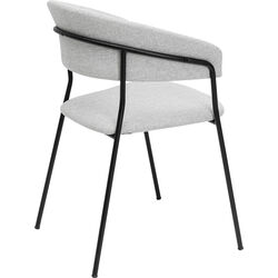 Silla reposabrazos Belle gris claro (2/Set)