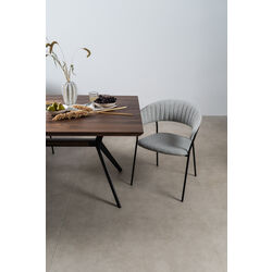 86329 - Chair with Armrest Belle Light Grey (2/Set)