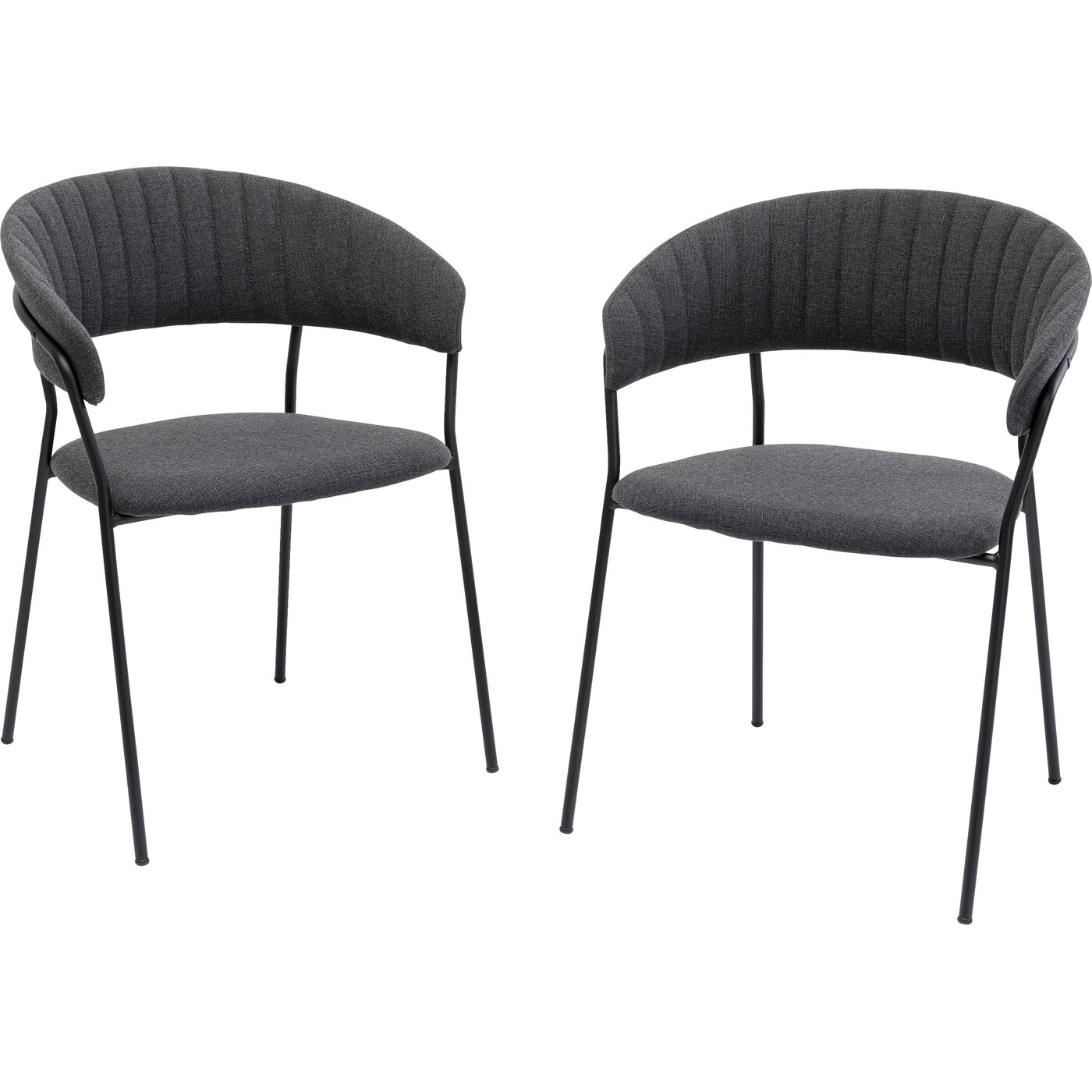 Silla rep Belle antracita (2/Set)