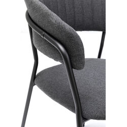 Silla reposabrazos Belle antracita (2/Set)