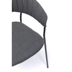 Silla reposabrazos Belle antracita (2/Set)