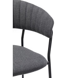 Silla reposabrazos Belle antracita (2/Set)