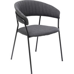 Silla reposabrazos Belle antracita (2/Set)