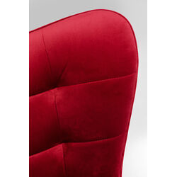 Fauteuil pivotant Oscar velours rouge