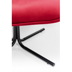 Fauteuil pivotant Oscar velours rouge