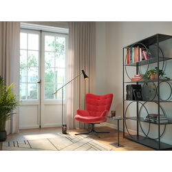 Fauteuil pivotant Oscar velours rouge