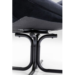 Fauteuil pivotant Oscar velours noir