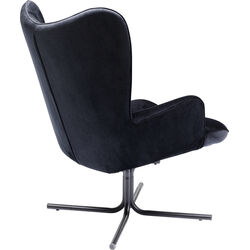 Fauteuil pivotant Oscar velours noir