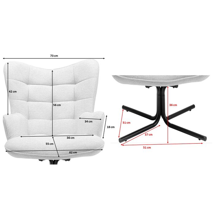 Drehsessel Oscar Creme