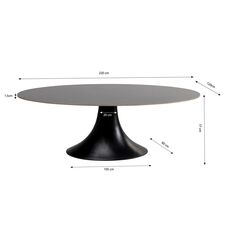 Tisch Grande Possibilita Schwarz 220x120cm