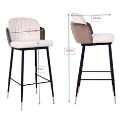 Barstuhl Hojas Beige