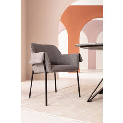86388 - Chaise a. acc. Bess gris