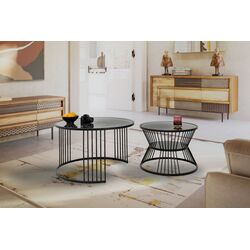 86390 - Coffee Table Roma Black (2/Set)