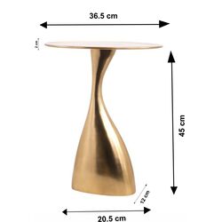 Mesa auxiliar Spacey oro Ø36cm
