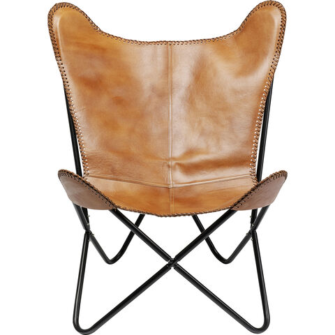 Armchair California Leather Brown