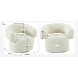 Drehsessel Maye Creme