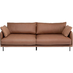 Sofa Edna 3-Seater Cognac 245cm