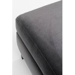 Hocker Gianni Velvet Grau Schwarz