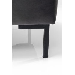 Hocker Gianni Velvet Grau Schwarz