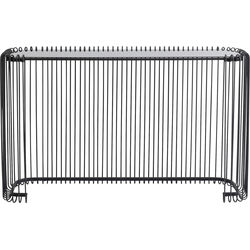 Console Wire Glass Black 142x89cm