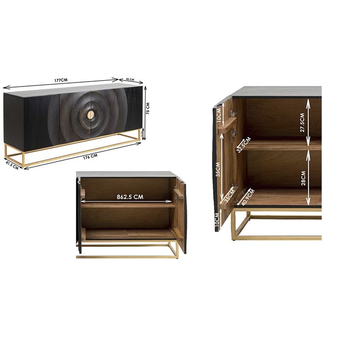 Sideboard Madeira Dunkel 177x75cm