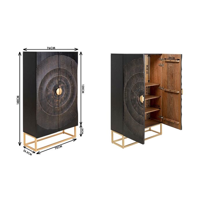 Cabinet Madeira Dark 76x140cm