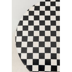 Tavolino d'appoggio Domero Chess nero bianco Ø25cm