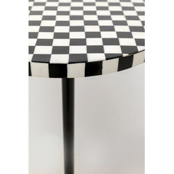 Tavolino d'appoggio Domero Chess nero bianco Ø25cm