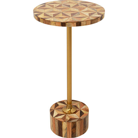 Side Table Domero Geo Brown Ø25cm