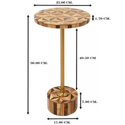 Beistelltisch Domero Geo Braun Ø25cm