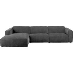 Corner Sofa Henry Leather Grey Left 335x170cm