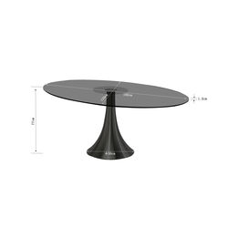 Tisch Grande Possibilita Smoke Glas 180x120cm