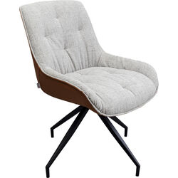 Swivel Chair Lori Grey Brown