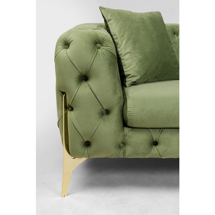 Sofa Bellissima 3-Sitzer Velvet Grün 240cm