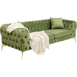 Sofa Bellissima 3-Seater Velvet Green 240cm