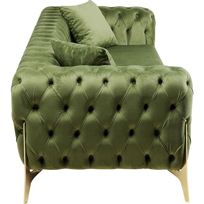 Sofa Bellissima 3-Sitzer Velvet Grün 240cm