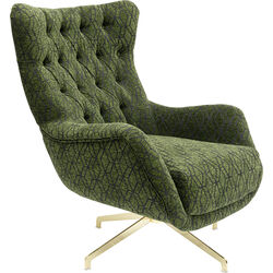 Fauteuil pivotant Bellini vert