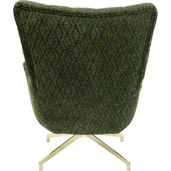 Fauteuil pivotant Bellini vert