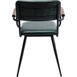 Silla Salsa Piel verde oscuro