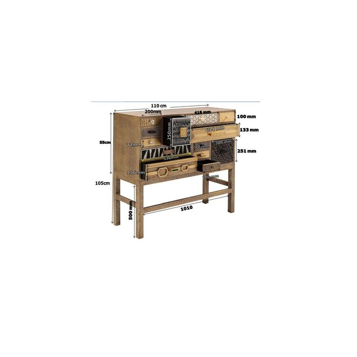 Highboard Chalet Gold 13 Schübe